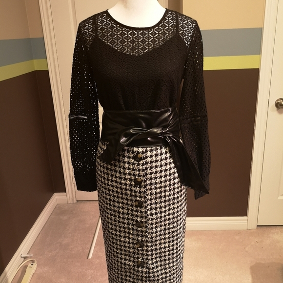 Zara houndstooth skirt - Picture 4 of 4